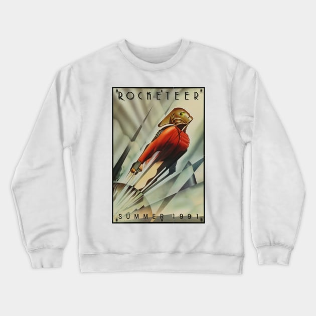 Rocketeer Movie Poster Shirt - Art Deco Crewneck Sweatshirt by HipHopTees